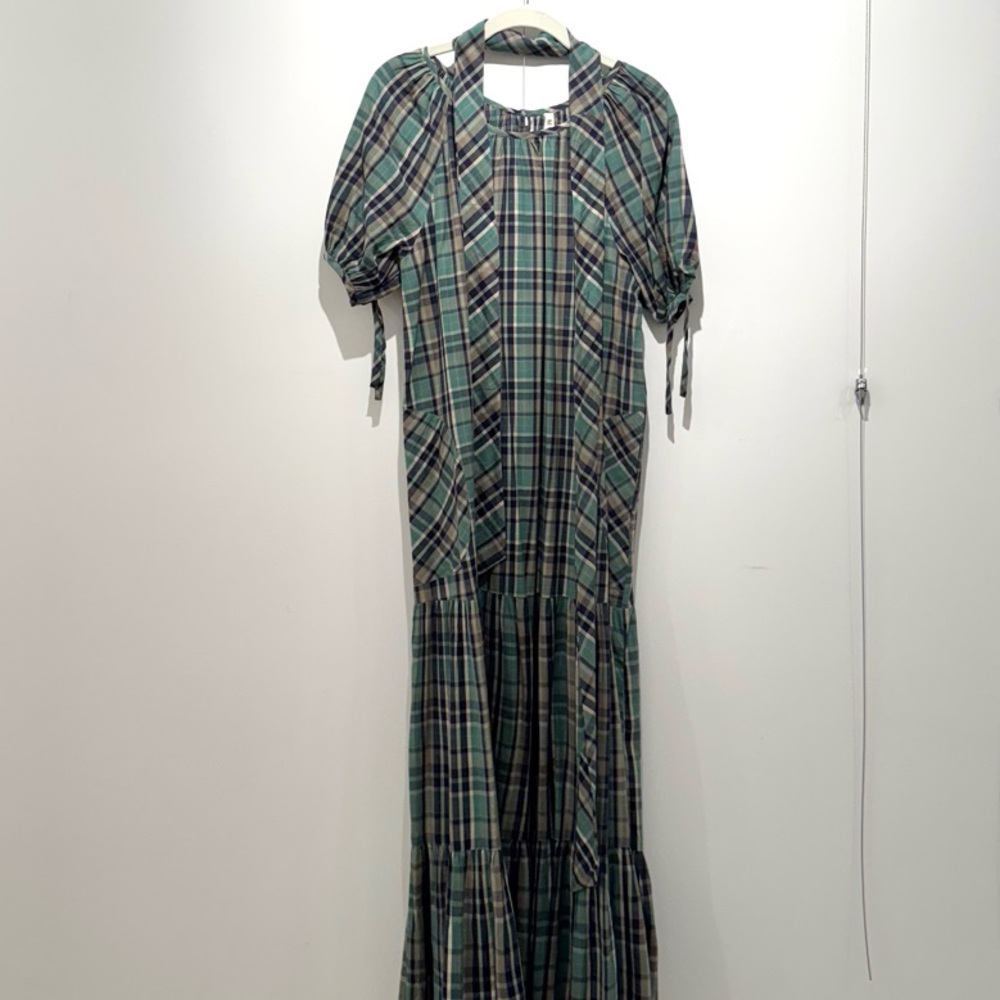 Mirth Green Plaid Maxi Dress - Gem